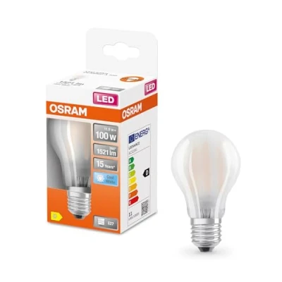 Immagine di LEDVANCE 4058075434028 LED (monocolore) ERP D (A G) E27 Forma di bulbo 11 W = 100 Bianco freddo (Ø x L) 60.0 mm 105.0 1 pz.