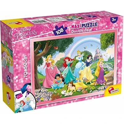 Immagine di Liscianigiochi Tit 2 Disney Puzzle DF Supermaxi 108 Princess, Rainbow World, Multicolore, 74181