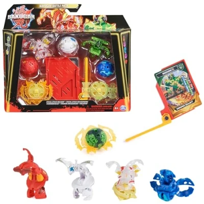 Immagine di BAKUGAN 3.0 Battle Pack Hammerhead, Titanium Dragonoid, Nillious, Bruiser Special Attack e 1 2 anelli, Carta Lanciatore 12 carte, collezione giocattolo per bambini 6 anni +