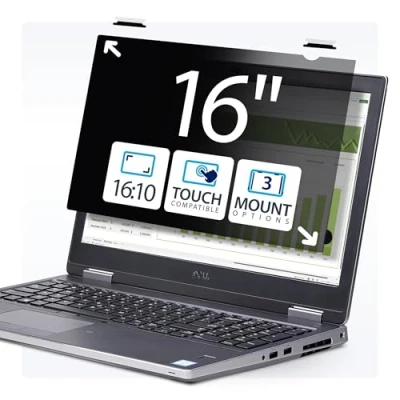 Immagine di StarTech.com Filtro Privacy Antiriflesso per Schermo Touch da 16&quot; 16:10, Screen Protector PC Portatile, A ribalta