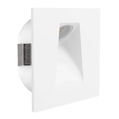 Immagine di Eglo Led luce da incasso Mecinos, faretto incasso, illuminazione per scala in metallo bianco, lampada a parete, L x 8 cm