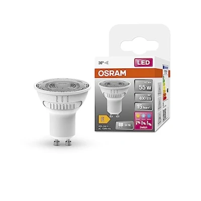 Immagine di OSRAM Lampada LED SPOT PAR16 55 con riflettore, GU10, 4.2W, 400lm, 2700K 6500K, scelta tra tre tonalità di luce bianco caldo, freddo, diurna, basso consumo energetico, lunga durata