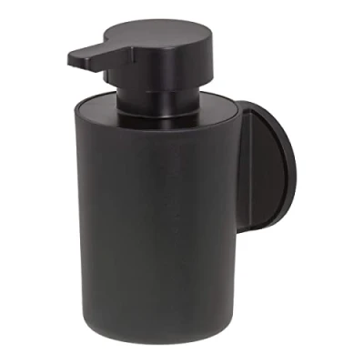 Immagine di Tiger Tune Dispenser per Sapone Liquido, con un Retro Autoadesivo 3M Ultraresistente, ABS, Nero Metallo Spazzolato, Nero, 6.8 x 12.3 10.9 cm