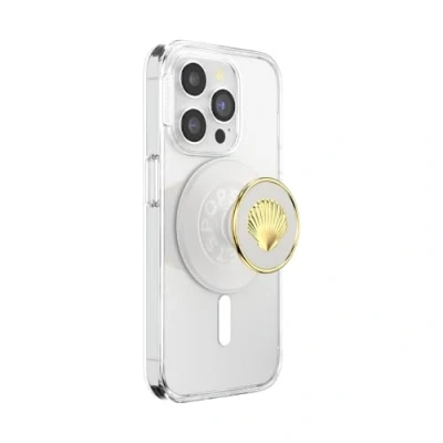 Immagine di PopSockets Impugnatura rotonda compatibile con MagSafe, anello adattatore incluso, supporto per telefono, ricarica wireless Smalto Venus White