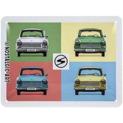 Immagine di Nostalgic Art Targhe Vintage TRABANT Pop Souvenir &amp; Idea Regalo, in Metallo, Design Retro per Decorazione, 15 x 20 cm