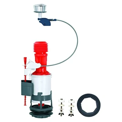 Immagine di Wirquin 14010401 Doppia valvola di scarico “Jollyflush con bottone cromato multicolore, 5,08 cm, 50 mm