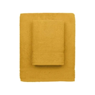 Immagine di zer0bed, Asciugamani Bagno Lilla, Set 2 Bagno, Asciugamano Viso, Bidet, Tinta Unita, Giallo, 100% cotone, pezzi