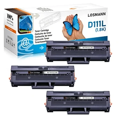 Immagine di LOSMANN D111L Compatibili Cartucce di Toner Sostituzione per Samsung MLT D111S Xpress SL M2026 M2070 M2020W M2020 M2022 M2022W M2026W M2070W M2070F M2070FW (3 Nero)