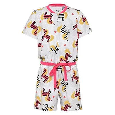 Immagine di Merry Style Pigiama Intero Pagliaccetto Bambina e Ragazza MS10 267(Grigio/Strisce Unicorno, 146 152)