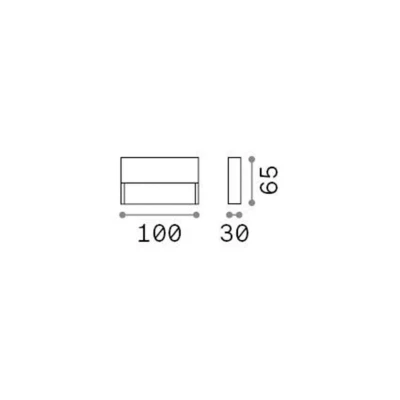 Immagine di Ideallux Ideal Lux Applique da esterno a LED Dedra, bianco, 10 x 6,5 cm