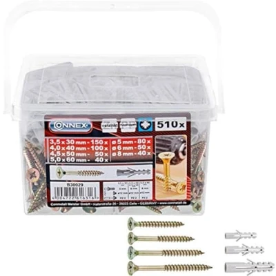 Immagine di Max Power B30029 Secchiello Viti e Tasselli, 510 Pezzi