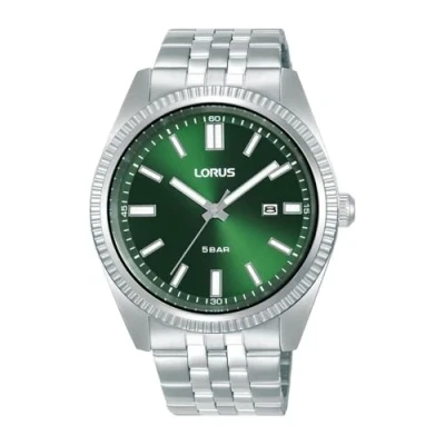 Immagine di Lorus Orologio analogico al quarzo da uomo con bracciale in acciaio inossidabile, Argento/Verde RH967QX9