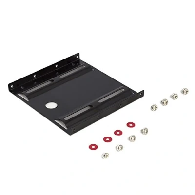 Immagine di Ewent EW7001 Staffa con Adattatore HHD/SSD per Hard Disk da 2,5&quot;, Alloggiamento 3,5&quot;, 8 viti incluse, Nero [Italia]