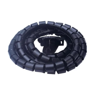 Immagine di A2ZWORLD Spirale Avvolgi Cavo Flessibile, Guaina Raccogli Cavi Spiralato, Organizza Gestione dei Cavi, Clip Fermaglio Guidafilo Incluso, Lunga 180cm (D25mm, Nero)