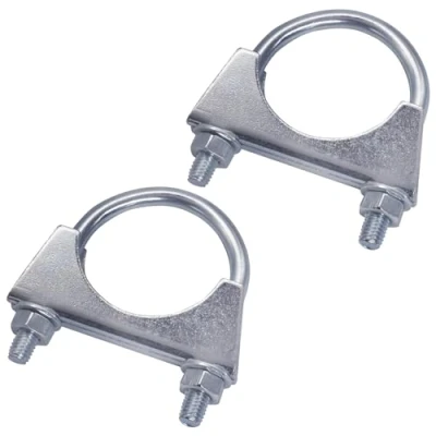 Immagine di SKIR&#039;CO (2 pezzi) fascette stringitubo per tubi con diametro di 50 mm, morsetti a U, supporti zincati