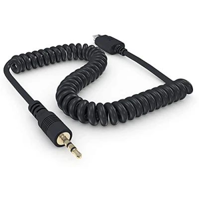 Immagine di ayex Cavo adattatore A spirale adatto ad esempio per scatto remoto timer su Nikon (DC2) Z7, Z6, D7500, D7200, D7100, D610, D600, D90, D5600, P7700, D3300, D3100, DF, Coolpix e molto altro ancora.