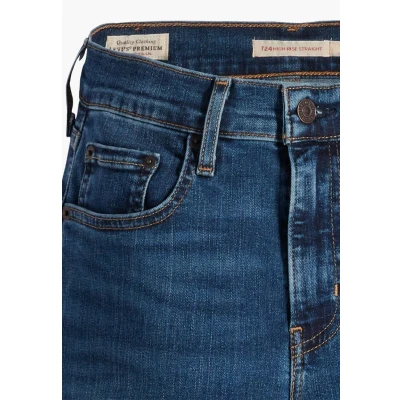 Immagine di Levi&#039;s 724 HIGH RISE Straight Jeans a sigaretta, Donna, Taglia: 26x28, Dark blue