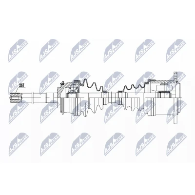 Immagine di NTY NPW TY 083 Albero motore / Semiasse Assale anteriore Sx, Dx