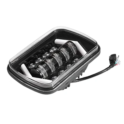 Immagine di OUKENS Faro LED Auto, IP67 5x7 Pollici Anteriore Quadrato a Con Alluminio Fari Abbaglianti e Alto/Basso
