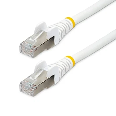 Immagine di StarTech.com Cavo Ethernet CAT 6a 3M Bianco di rete LAN Low Smoke Zero Halogen (LSZH) 10GbE 500MHz 100W PoE++ patch schermato S/FTP RJ45 antigroviglio (NLWH CAT6A PATCH)