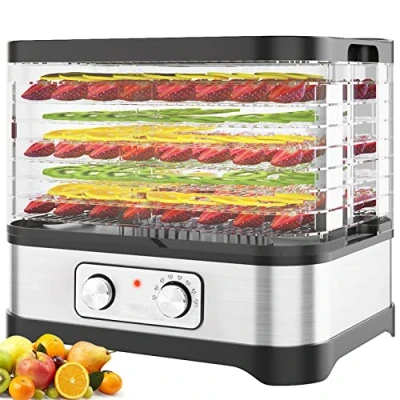 Immagine di Hopekings Essiccatore frutta e verdura,Timer di 72 ore, 8 pallet, Disidratatore per Alimenti Alimentare, Temperatura regolabile(35 C 70 C), 400 W