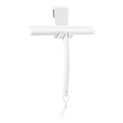 Immagine di blomus tergicristallo per doccia VIPO con supporto largo 24 cm in silicone doccia, bagno finestre bianco