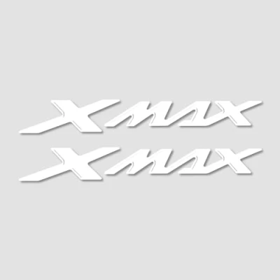 Immagine di labelbike 2 Adesivi 3D Scritta XMAX Scooter compatibili con YAMAHA X MAX dal 2010 colore bianco