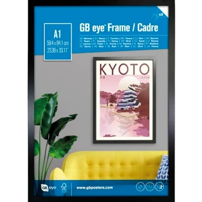 Immagine di GB Eye FMA1A1BK Eton Cornice MDF per Poster A1, Nero, 59.4 x 84.1 cm