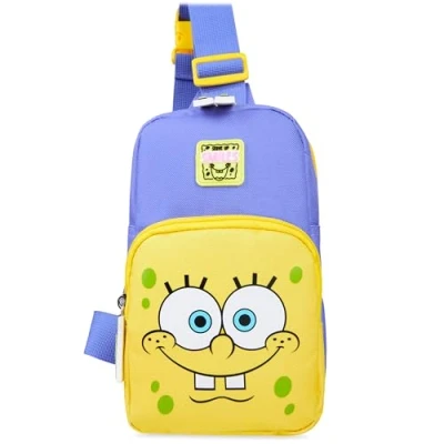 Immagine di SpongeBob Borsa a Tracolla Ragazzo con 2 Scomparti Cinturino Regolabile Regalo Bambino