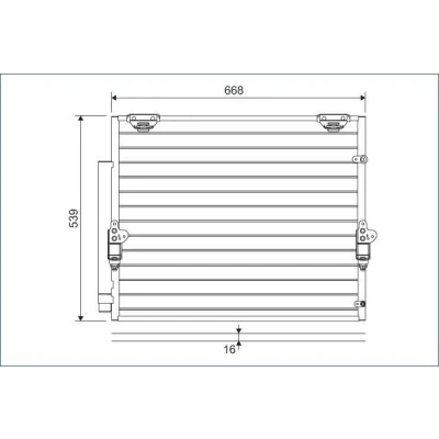Immagine di VALEO 822621 Condensatore con essiccatore Alluminio 539