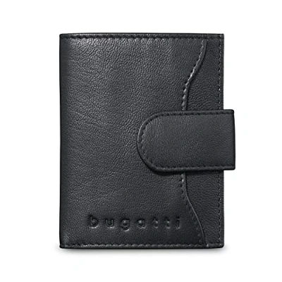 Immagine di bugatti Secure Smart Slim Wallet in pelle con protezione RFID Portafoglio piatto per 8 carte di credito scomparto Portamonete credito, Nero, s, Porta