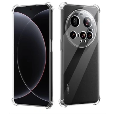Immagine di GIOPUEY Cover Compatibile con Xiaomi 15 Ultra, TPU Ultrasottile HD Case, Protezione del Cuscino d&#039;Aria Trasparente