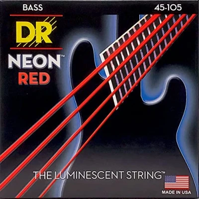 Immagine di DR Strings NRB 45 Corde per basso rosso neon (45 105)