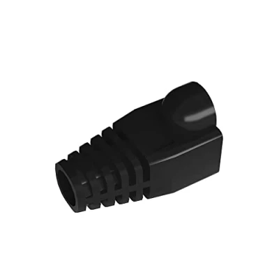 Immagine di VIVOCH 50 Pcs Cat5 Cat5E Cat6 Strain Relief Boot, RJ45 Plug Connector Cover Modular Network Cap Cable Boots, Black