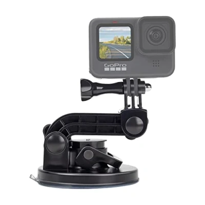 Immagine di Suptig Supporto a ventosa per Gopro Hero 13 12 11 10 9 8 7 6 5 4 3+ 3/2 Hero+Session/Akaso/Dji osmo Applicare su parabrezza e finestra dell&#039;auto