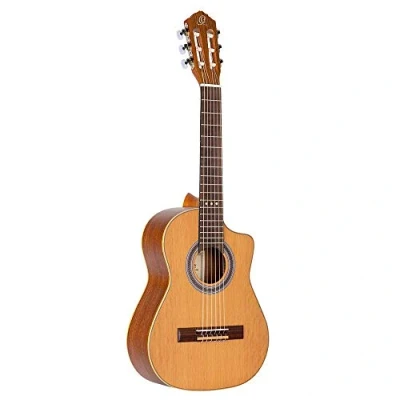 Immagine di Ortega Guitars Chitarra Concerto Requinto Series corpo profondo include Gig Bag cedro massello / sapele (RQ39)
