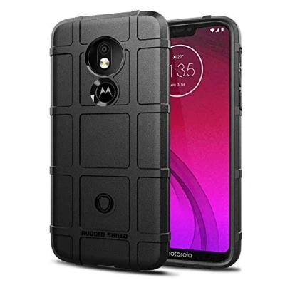 Immagine di SCL Cover Moto G7 Power Motorola Case, Armatura [Nero] Effetto Spazzolato in Fibra di Carbonio, Anti Impronta, Resistente all&#039;Usura e ai Graffi, Paraurti collisione