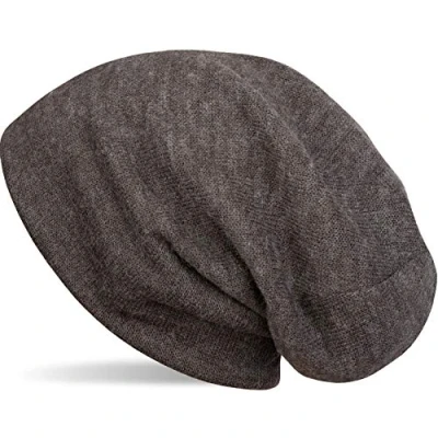 Immagine di styleBREAKER Berretto Morbido in Maglia fine, Melange Ottico, Slouch longbeanie, Unisex 04024109, Colore:Grigio Scuro