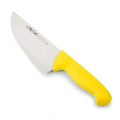 Immagine di Arcos Serie 2900 Coltello Scannare Macellaio Bistecca Lama Acciaio Inossidabile Nitrum 170 mm Manico Polipropilene Colore Giallo