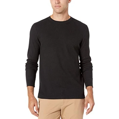 Immagine di Amazon Essentials Camicia a Nido D’Ape Maniche Lunghe Slim Uomo, Nero, S