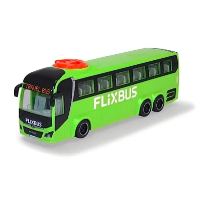 Immagine di Dickie Toys Bus Giocattolo Man FlixBus Verde, 27 cm, Autocar con funzione di sterzo, a partire da 3 anni (203744015)