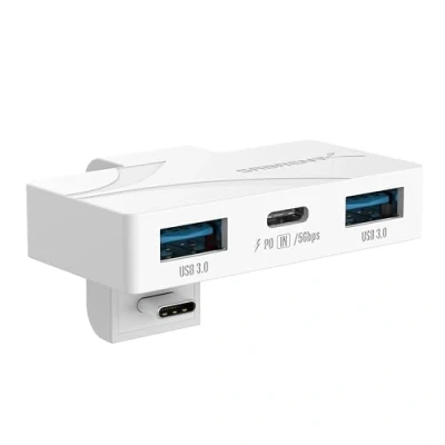 Immagine di SABRENT Gaming Hub USB C 3 Porte per ASUS ROG Ally Leggero, Portabile, Plug and Play, Ricarica PD 3.0 100W, A &amp; (HB ROAY)