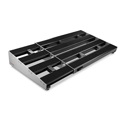 Immagine di D&#039;Addario XPND Pedaliera per Chitarra espandibile Pedaliere Chitarre 2 File, in Alluminio Leggero e Resistente Velcro Preapplicato Scambiare i Pedali