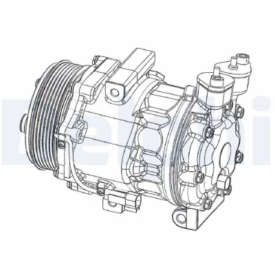Immagine di DELPHI CS20351 compressore Aria Condizionata 7v16 PAG 46 con olio FORD: Transit Mk6 Camion pianale/Telaio, Bus