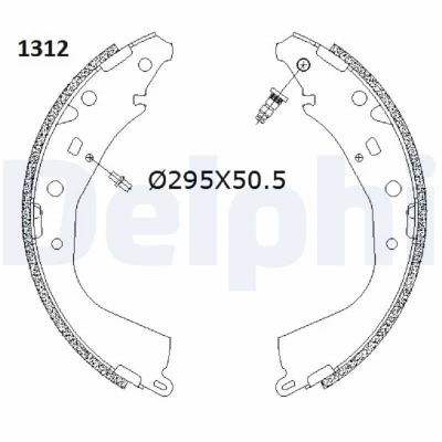 Immagine di DELPHI LS2187 Ganasce Freno 295 51