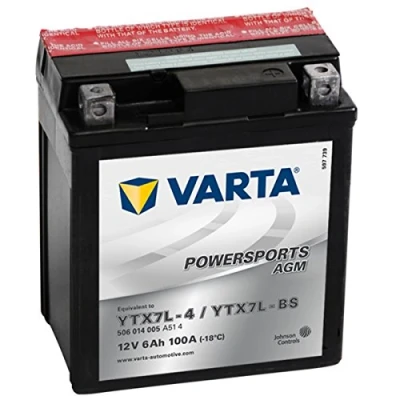 Immagine di Batteria Varta POWERSPORTS AGM 12V 6Ah 506014005 YTX7L BS (YTX7L 4)