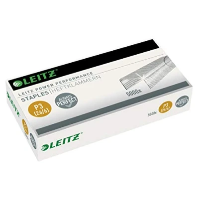 Immagine di Leitz punti Power Performance P3 (26/6), Acciaio galvanizzato, Confezione da 5000 per cucitrici, 55721000