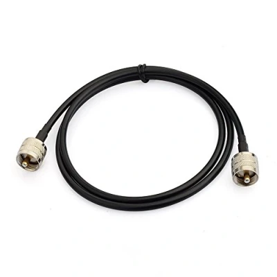 Immagine di Superbat Cavo PL259 UHF CB 90cm Coassiale RG58 Maschio verso a Basso Perdita per Radio HAM e CB, Analizzatore di Antenne, Carico Fittizio, Misuratore SWR (1 Pezzo)