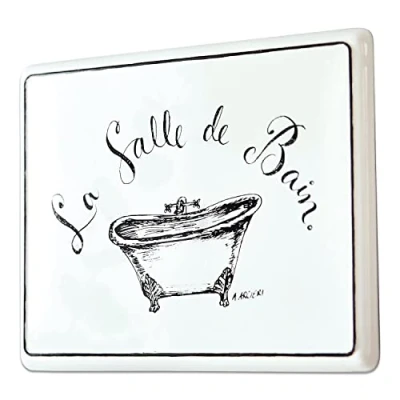 Immagine di Targa decorativa La salle de bain