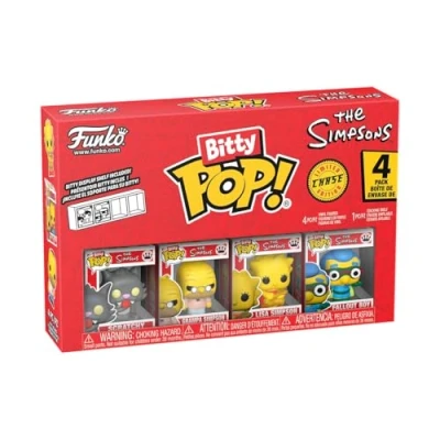 Immagine di Funko Bitty Pop! The Simpsons Scratchy 4PKE una Mini Figura Misteriosa a Sorpresa 0.9 Inch (2.2 Cm) da Collezione Ripiano Espositivo Impilabile Incluso Idea Regalo Cake Topper